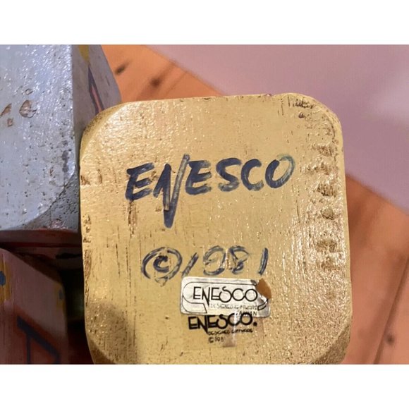 RARE WORKING Enesco Alphabet Blocks Wooden Music Box.Painted Toy Soldier,Drummer - Picture 10 of 10